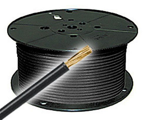 62&#039; black 8 ga primary wire- all copper stranded auto cable usa made