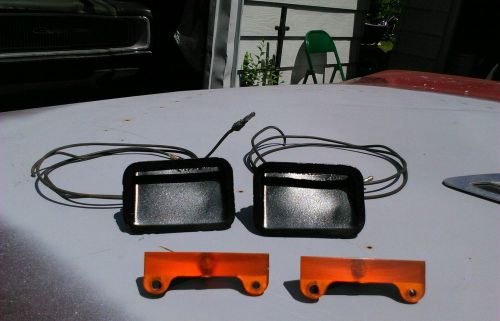 Mopar 70 dodge charger hood blinker inserts with hardware