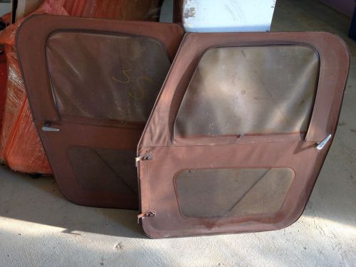 Jeep full soft doors cj7 cj8 w/frames, covers and latches  brown/tan