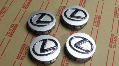 14-15 oem *new* set lexus rx350 center rim alloy wheel cap silver chrome emblem