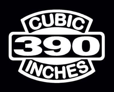 2 v8 390 cubic inches engine decal set 390 ci emblem stickers