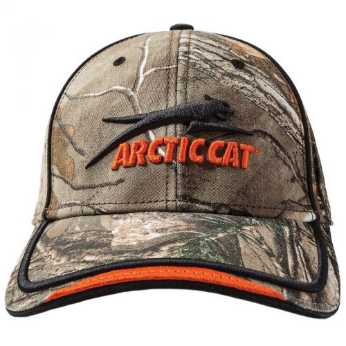 Arctic cat aircat camo structured fit contrast piping cap - orange - 5273-046