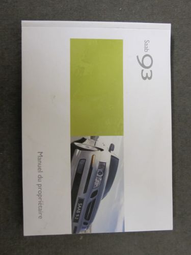 2005 saab french owners owner&#039;s manual book usa canada mr remotes inc