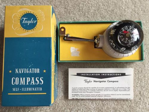 Vintage new taylor navigator compass self-illuminated