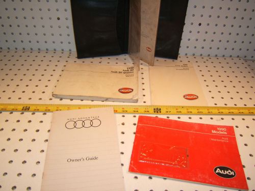 Audi 1990  80 &amp; 80 quattro owner&#039;s oem 1 set of  5 manual and audi black 1 pouch