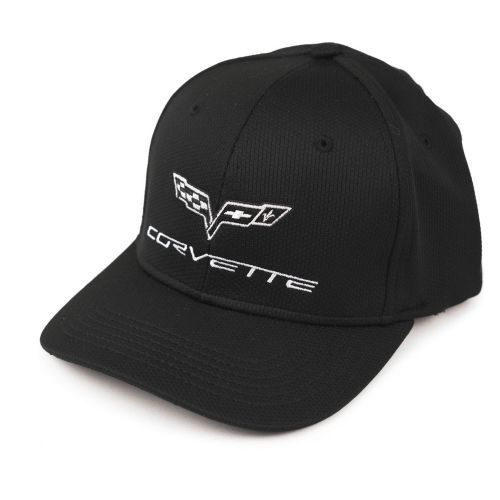 2005-2013 chevrolet corvette c6 embroidered flag logo elite hat -black-free ship