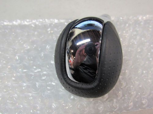 06-14 used lexus chrome center punched leather shift knob is250 isf is350 is300