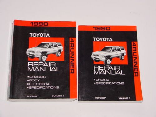 1990 toyota 4runner factory repair service manuals / vol 1-2