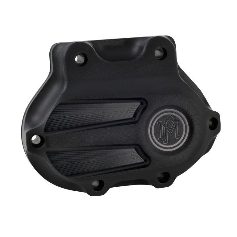 Pm scallop cable clutch transmission side cover black ops harley 5 speed