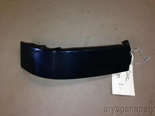 96-00 honda civic oem left driver side rear bumper filler panel x1 black coupe 