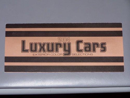 1984 luxury exterior color paint brochure lincoln town car continental mark vi