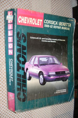 1988-1992 chevy corsica beretta chiltons shop manual service book 91 90 89