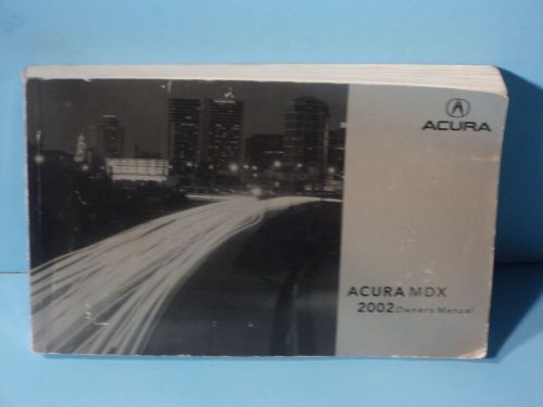 02 2002 acura mdx owners manual