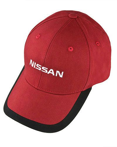 Nissan contrast stripe sandwich bill cap - red