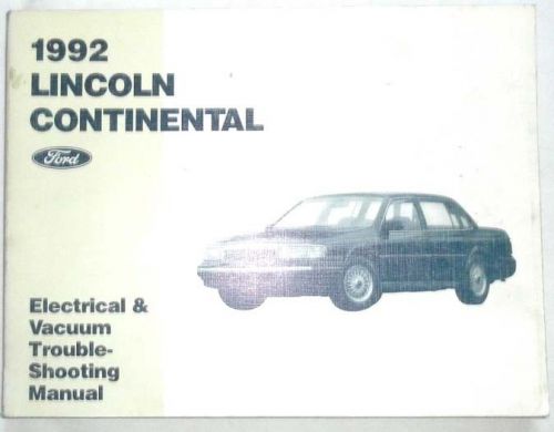 1992 lincoln continental electrical vacuum service manual