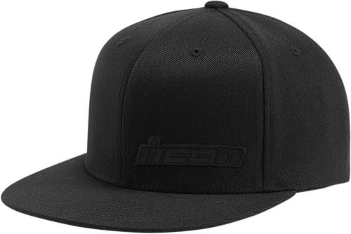 Icon fused flex-fit flat-bill hat/cap (black) sm-md
