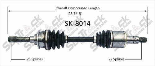 Cv axle shaft-new front right surtrack sk-8014