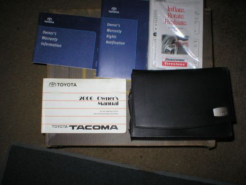 2006 toyota tacoma owners manual set with cover case