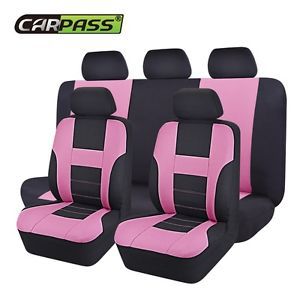 Car pass auto car seat covers interior accessories washable11pcs pink color