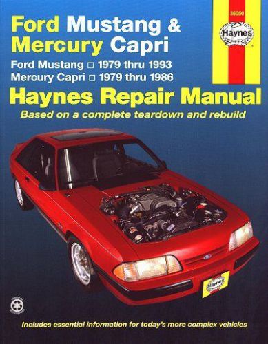 Ford mustang 1979-1993, mercury capri 1979-1986 repair manual by haynes