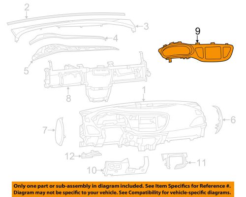 Dodge chrysler oem 14-16 dart instrument panel dash-cluster bezel 5np78lr5aa