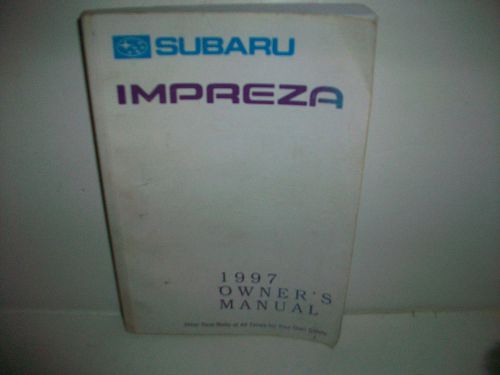 1997 subaru impreza owners manual
