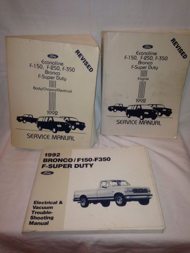 1992 ford econoline, f-150, f-250, f-350, bronco service manuals