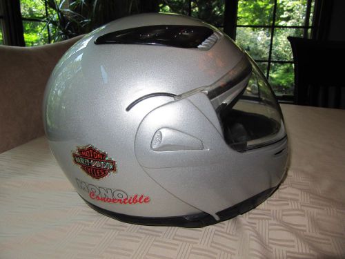 Jarow mono convertible silver, size m motorcycle helmet italian like hjc