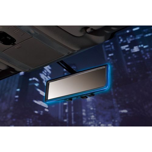 Car rearview mirror led illuminated mirror 250mm battery-free seiwa　 from  japan