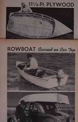 11&#039; 6&#034; fishing boat 1949 how-to build plans cartopper