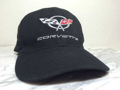 Corvette Cars Sports Autos Flags Embroidered Logo GM Black Adjustable Hat Cap!, US $14.99, image 1