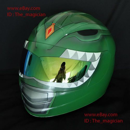 Custom motorcycle helmet superbike bike carting dot ece power ranger green ch55