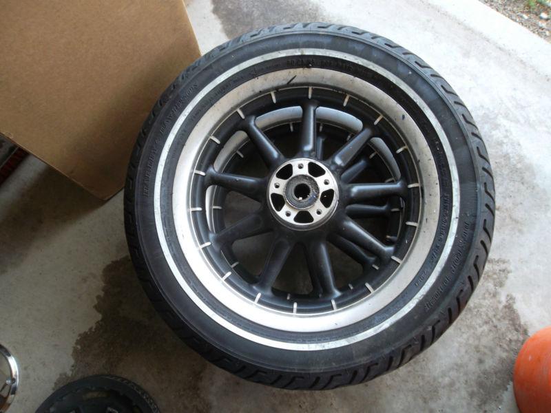 Harley davidson flh aluminum spoke wheel and tire
