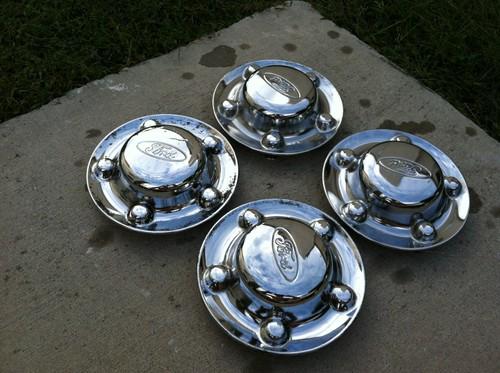 1999-2004 ford f150 expedition stainless center caps set of 4  yl34-1a096-cb