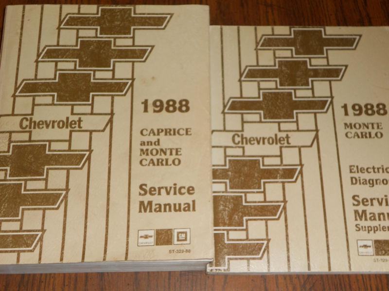 1988 chevrolet monte carlo & caprice shop manual set  / 2 original books