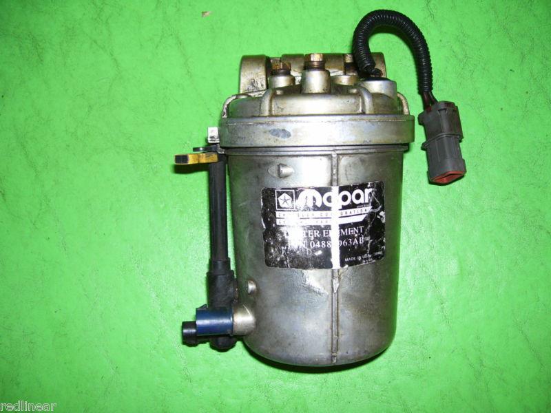 98 99 dodge ram 24v cummins turbo diesel fuel filter canister reservoir tank can