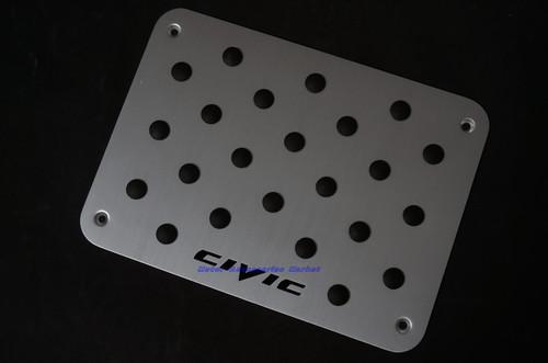 New aluminium sport floor mat carpet plate pedal for honda civic