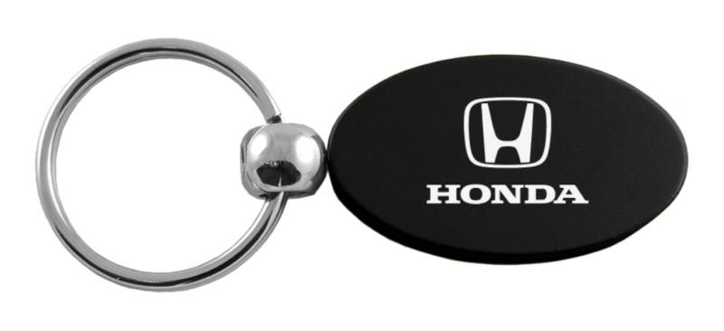 Honda black oval keychain / key fob engraved in usa genuine