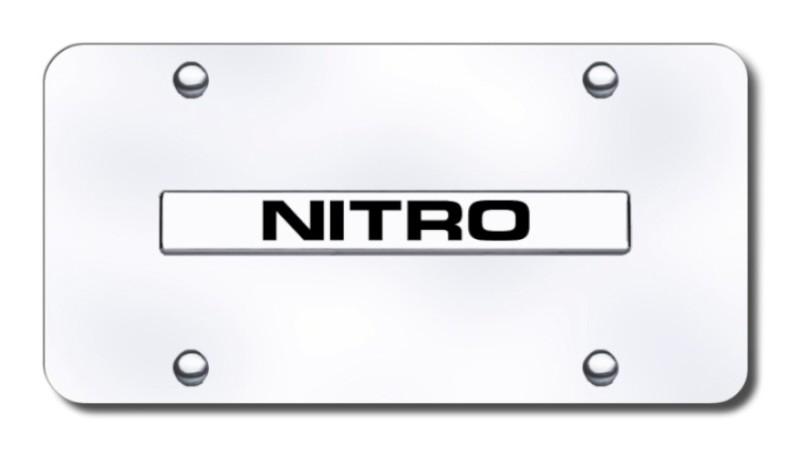 Chrysler nitro name chrome on chrome license plate made in usa genuine