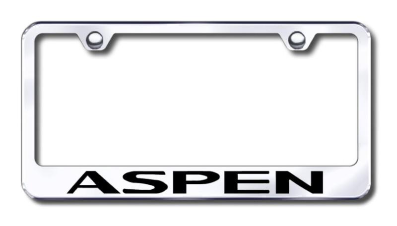 Chrysler aspen  engraved chrome license plate frame -metal made in usa genuine