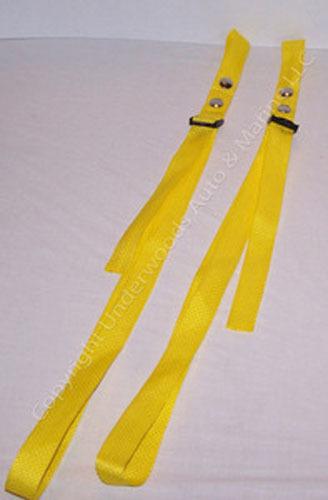 Adjustable boat fender bumper straps yellow pair usa american made