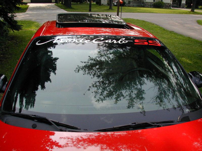 Chevrolet monte carlo ss windshield decal - last one!!!