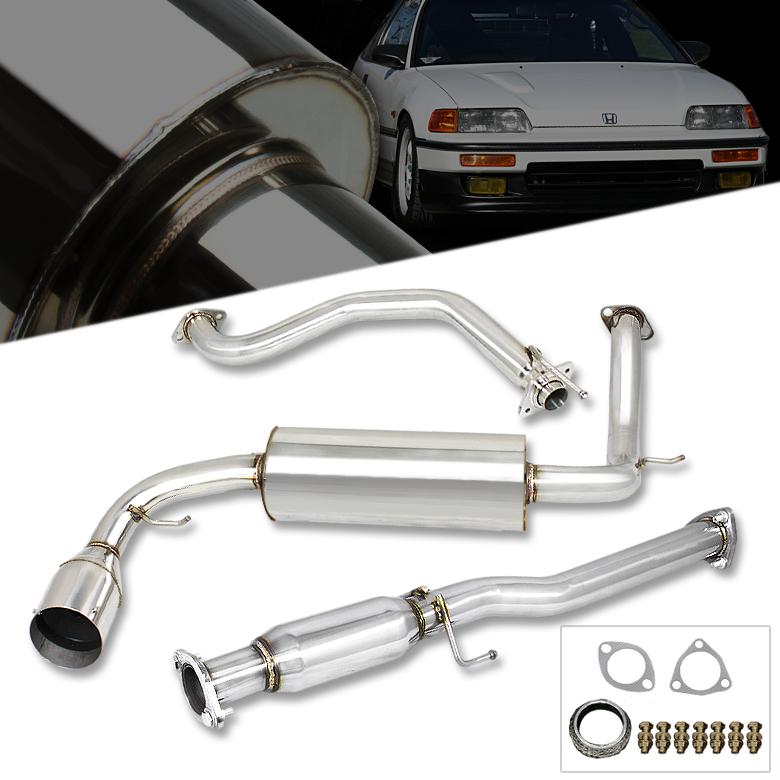 88-91 crx cr-x 3dr ed8/9 4.5" tip racing catback exhaust system cat back muffler