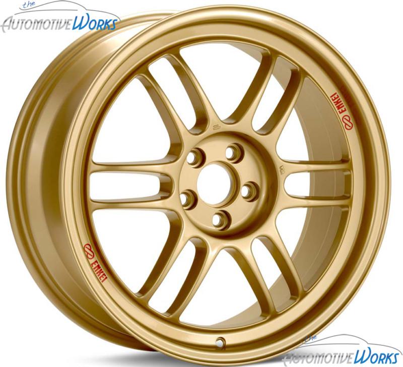 17x8 enkei rpf1 5x100 +45mm gold rims wheels inch 17"