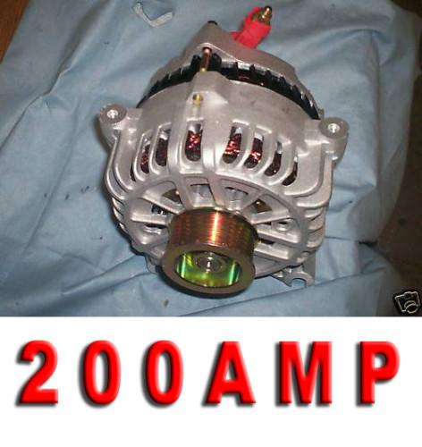 Ford mustang 200 high amp alternator 2005 2006 2007 2008 4.6l w/ clutch pulley