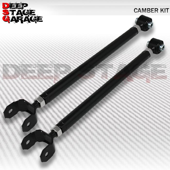 Aluminum rear suspension lower control camber arms 95-05 bmw e46 3-series black