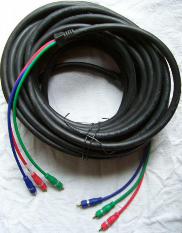 New 55' coaxial coax component cable hdtv rca 75 ohm