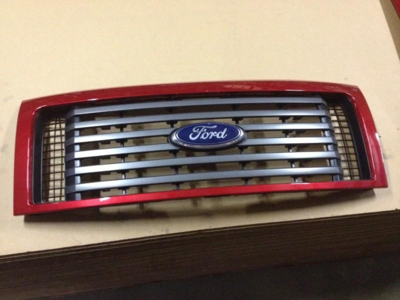 New 09-12 ford f-150 fx2 truck oem red candy painted grill w/emblem