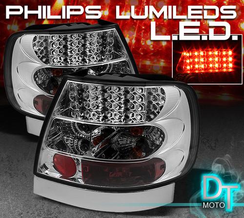 96-01 audi a4 s4 clear philips-led perform tail brake lights lamps left+right
