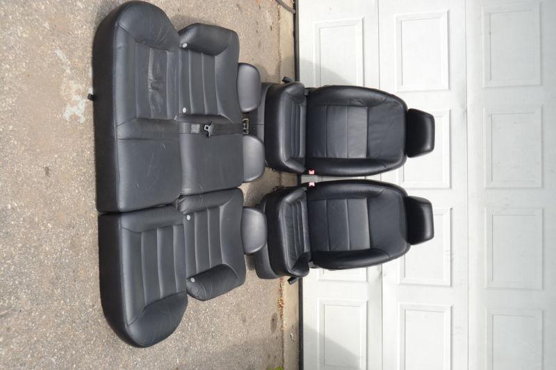Mk4 vw jetta golf black leather heated seats front rear interior oem 1999-2005